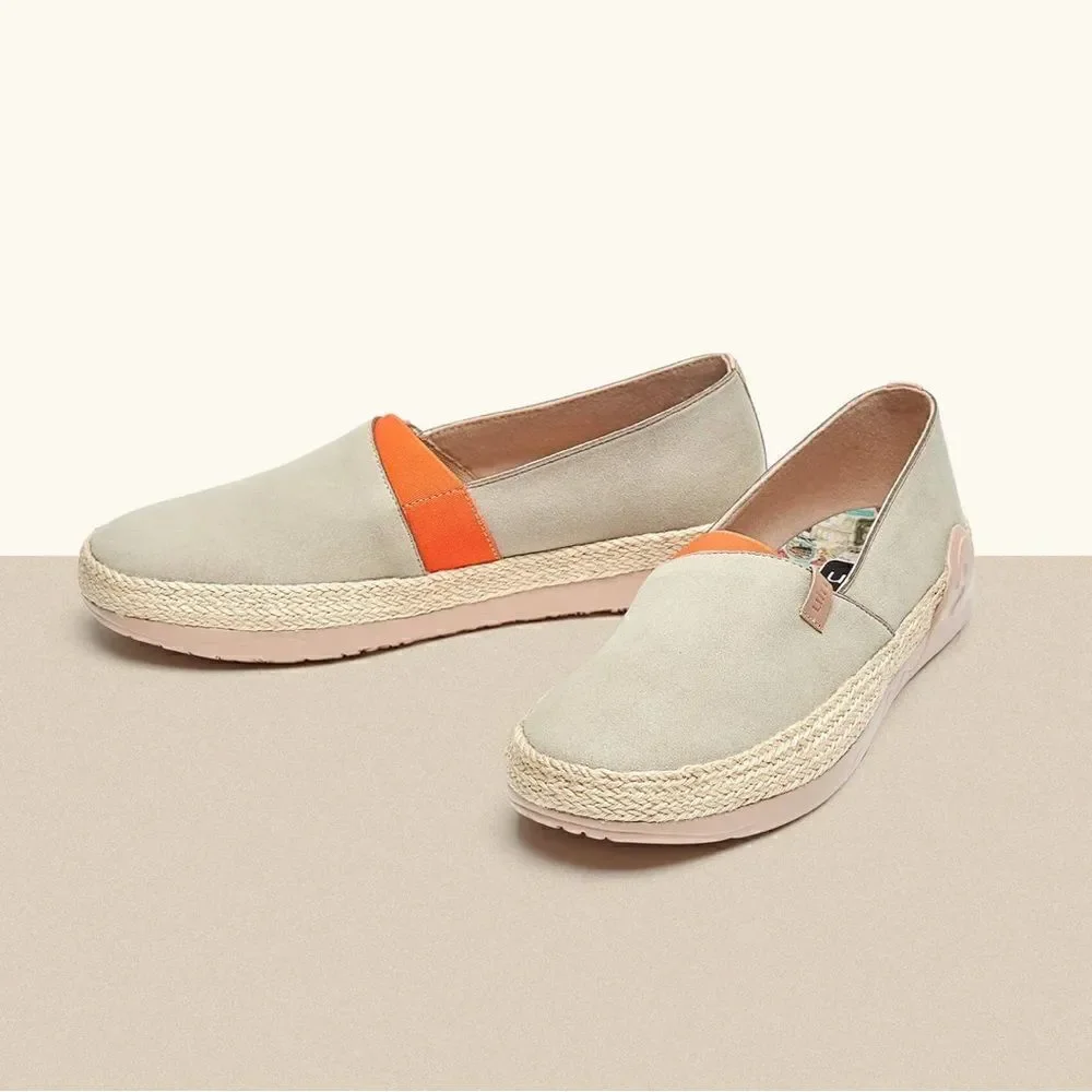 UIN Women's Espadrilles Knitted Casual Shoes (Marbella I Oxford Tan)